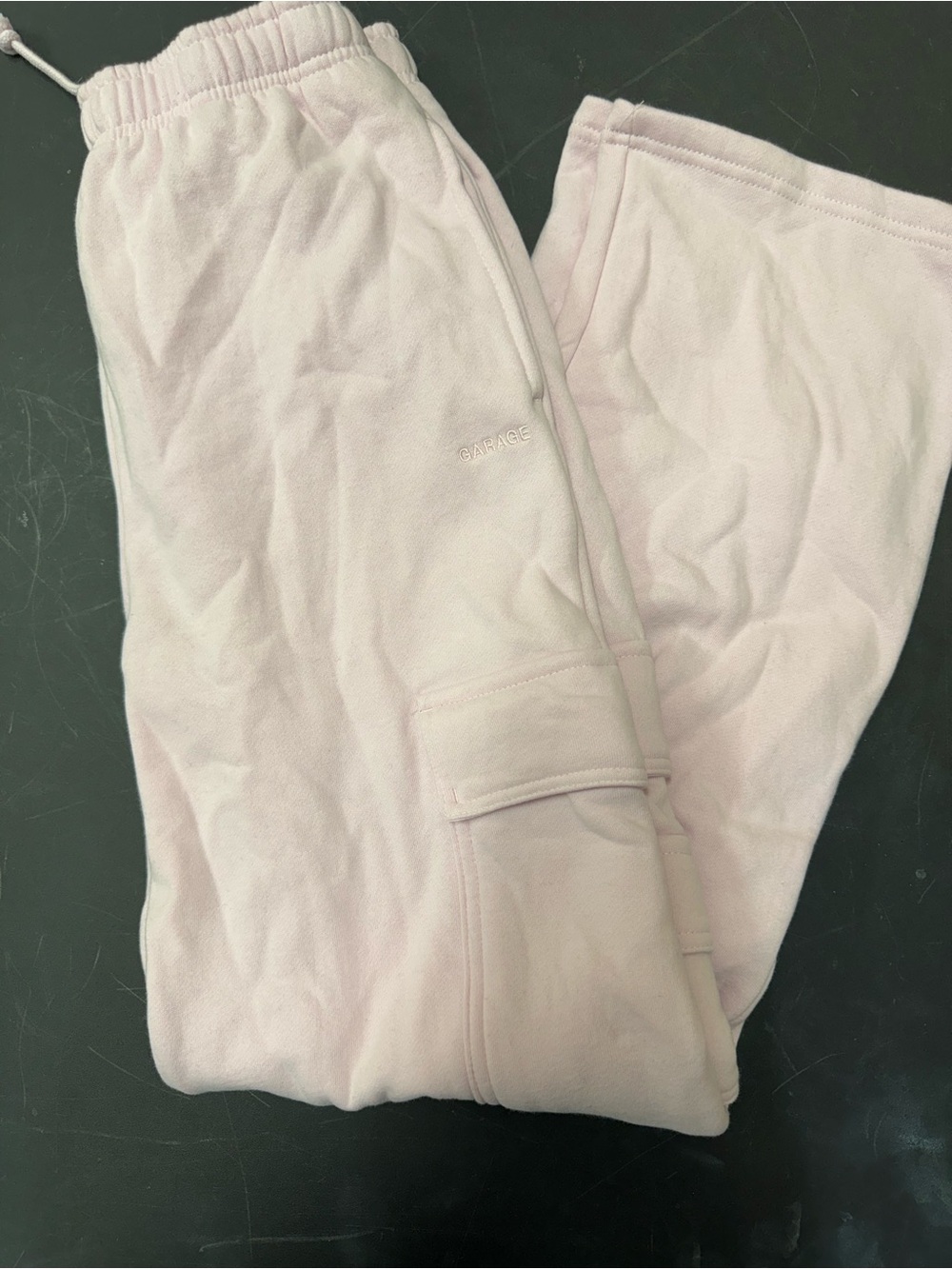 Garage UltraFleece Cargo Straight Sweatpants Size Small Light Pink New - Picture 4 of 8